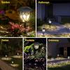 imageEnsenior 6Pack Solar Lights Outdoor 3000K LED Solar Garden Lights for Pathway Yard Patio Walkway Planter Waterproof EnergyEfficient Landscape LightingBlack