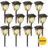 imageEnsenior 6Pack Solar Lights Outdoor 3000K LED Solar Garden Lights for Pathway Yard Patio Walkway Planter Waterproof EnergyEfficient Landscape LightingBlack