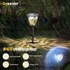 imageEnsenior 6Pack Solar Lights Outdoor 3000K LED Solar Garden Lights for Pathway Yard Patio Walkway Planter Waterproof EnergyEfficient Landscape LightingBlack