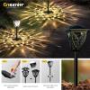 imageEnsenior 6Pack Solar Lights Outdoor 3000K LED Solar Garden Lights for Pathway Yard Patio Walkway Planter Waterproof EnergyEfficient Landscape LightingBlack