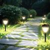 imageEnsenior 8Pack Solar Lights Outdoor Auto ONOff 6500K LED Solar Garden Lights for Pathway Yard Patio Walkway Planter Waterproof EnergyEfficient Landscape LightingWarm White