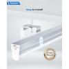 imageEnsenior 8Pack T5 LED Shop Lights 4FT 2000LM 6500K Super Bright White Integrated Single Fixture 20W Linkable Utility Commercial Lighting for GymGarageCeilingUnder Cabinet Plug ampamp Play4FTpack of 12