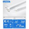 imageEnsenior 8Pack T5 LED Shop Lights 4FT 2000LM 6500K Super Bright White Integrated Single Fixture 20W Linkable Utility Commercial Lighting for GymGarageCeilingUnder Cabinet Plug ampamp Play4FTpack of 8