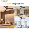imageEnsenior Ceiling Fans with Lights 42 Inch Low Profile Ceiling Fan with Light and Remote Flush Mount 3CCT Reversible Motor Noiseless Black Ceiling Fan for Bedroom and Living RoomBlack