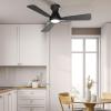 imageEnsenior Ceiling Fans with Lights 42 Inch Low Profile Ceiling Fan with Light and Remote Flush Mount 3CCT Reversible Motor Noiseless Black Ceiling Fan for Bedroom and Living RoomBlack