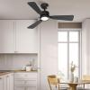 imageEnsenior Ceiling Fans with Lights 42 Inch Low Profile Ceiling Fan with Light and Remote Flush Mount 3CCT Reversible Motor Noiseless Black Ceiling Fan for Bedroom and Living RoomBlack