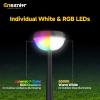 imageEnsenior Color Changing Solar Lights Outdoor Auto ONOff 3000K White Light ampamp RGB LED Solar Garden Lights for Pathway Yard Patio Waterproof EnergyEfficient Landscape Lighting 8PackRGB  Cool White
