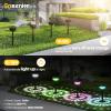 imageEnsenior Color Changing Solar Lights Outdoor Auto ONOff 3000K White Light ampamp RGB LED Solar Garden Lights for Pathway Yard Patio Waterproof EnergyEfficient Landscape Lighting 8PackRGB  Cool White