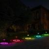 imageEnsenior Color Changing Solar Lights Outdoor Auto ONOff 3000K White Light ampamp RGB LED Solar Garden Lights for Pathway Yard Patio Waterproof EnergyEfficient Landscape Lighting 8PackRGB  Cool White