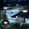 imageEnsenior Color Changing Solar Lights Outdoor Auto ONOff 3000K White Light ampamp RGB LED Solar Garden Lights for Pathway Yard Patio Waterproof EnergyEfficient Landscape Lighting 8PackRGB  Cool White