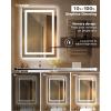 imageEnsenior LED Bathroom Mirror 30quotx 36quot with Front and Backlight Stepless Dimmable Wall Mirrors with AntiFog ShatterProof Memory 3 Colors Modern LED Vanity MirrorFCC36L x 30W