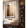 imageEnsenior LED Bathroom Mirror 30quotx 36quot with Front and Backlight Stepless Dimmable Wall Mirrors with AntiFog ShatterProof Memory 3 Colors Modern LED Vanity MirrorFCC32L x 24W