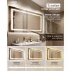 imageEnsenior LED Bathroom Mirror 30quotx 36quot with Front and Backlight Stepless Dimmable Wall Mirrors with AntiFog ShatterProof Memory 3 Colors Modern LED Vanity MirrorFCC55L x 30W