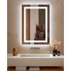 imageEnsenior LED Bathroom Mirror 30quotx 36quot with Front and Backlight Stepless Dimmable Wall Mirrors with AntiFog ShatterProof Memory 3 Colors Modern LED Vanity MirrorFCC32L x 24W