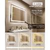 imageEnsenior LED Bathroom Mirror 30quotx 36quot with Front and Backlight Stepless Dimmable Wall Mirrors with AntiFog ShatterProof Memory 3 Colors Modern LED Vanity MirrorFCC32L x 40W