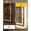 imageEnsenior LED Bathroom Mirror 30quotx 36quot with Front and Backlight Stepless Dimmable Wall Mirrors with AntiFog ShatterProof Memory 3 Colors Modern LED Vanity MirrorFCC32L x 24W