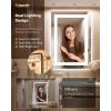 imageEnsenior LED Bathroom Mirror 30quotx 36quot with Front and Backlight Stepless Dimmable Wall Mirrors with AntiFog ShatterProof Memory 3 Colors Modern LED Vanity MirrorFCC36L x 30W