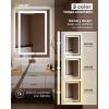 imageEnsenior LED Bathroom Mirror 30quotx 36quot with Front and Backlight Stepless Dimmable Wall Mirrors with AntiFog ShatterProof Memory 3 Colors Modern LED Vanity MirrorFCC32L x 24W