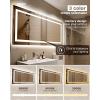 imageEnsenior LED Bathroom Mirror 30quotx 36quot with Front and Backlight Stepless Dimmable Wall Mirrors with AntiFog ShatterProof Memory 3 Colors Modern LED Vanity MirrorFCC72L x 36W