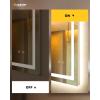 imageEnsenior LED Bathroom Mirror 30quotx 36quot with Front and Backlight Stepless Dimmable Wall Mirrors with AntiFog ShatterProof Memory 3 Colors Modern LED Vanity MirrorFCC55L x 30W