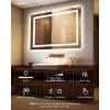 imageEnsenior LED Bathroom Mirror 30quotx 36quot with Front and Backlight Stepless Dimmable Wall Mirrors with AntiFog ShatterProof Memory 3 Colors Modern LED Vanity MirrorFCC60L x 40W