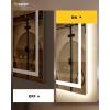 imageEnsenior LED Bathroom Mirror 30quotx 36quot with Front and Backlight Stepless Dimmable Wall Mirrors with AntiFog ShatterProof Memory 3 Colors Modern LED Vanity MirrorFCC72L x 36W