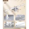 imageEnsenior Modern Bathroom Vanity Light 32 inch Builtin Dimmer 185W Dimmable 5CCT Led Bath Lights Black Bar Vanity Light for Bathroom Mirror Cabinets BedroomFCC CertificatedMatte Grey