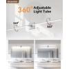 imageEnsenior Modern Bathroom Vanity Light 32 inch Builtin Dimmer 185W Dimmable 5CCT Led Bath Lights Black Bar Vanity Light for Bathroom Mirror Cabinets BedroomFCC CertificatedMatte Grey