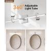 imageEnsenior Modern Bathroom Vanity Light 32 inch Builtin Dimmer 185W Dimmable 5CCT Led Bath Lights Black Bar Vanity Light for Bathroom Mirror Cabinets BedroomFCC CertificatedMatte Grey