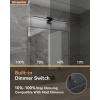 imageEnsenior Modern Bathroom Vanity Light 32 inch Builtin Dimmer 185W Dimmable 5CCT Led Bath Lights Black Bar Vanity Light for Bathroom Mirror Cabinets BedroomFCC CertificatedBlack