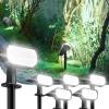 imageEnsenior Solar Spotlights Outdoor Brightness Adjustable 3000K LED Solar Garden Lights 56 LEDs Solar Powered Landscape Lights Auto ONOff Waterproof for YardGardenPathway  6 PackCool White