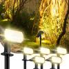 imageEnsenior Solar Spotlights Outdoor Brightness Adjustable 3000K LED Solar Garden Lights 56 LEDs Solar Powered Landscape Lights Auto ONOff Waterproof for YardGardenPathway  6 PackWarm White