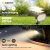 imageEnsenior Solar Spotlights Outdoor Brightness Adjustable 3000K LED Solar Garden Lights 56 LEDs Solar Powered Landscape Lights Auto ONOff Waterproof for YardGardenPathway  6 PackCool White