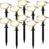 imageEnsenior Solar Spotlights Outdoor Brightness Adjustable 3000K LED Solar Garden Lights 56 LEDs Solar Powered Landscape Lights Auto ONOff Waterproof for YardGardenPathway  6 PackWarm White