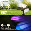 imageEnsenior Solar Spotlights Outdoor Waterproof RGB 71 Color Changing Mode Outdoor Landscape Lighting Automatic ONOff Solar Powered Spotlight for Yard Garden Pathway 6PackRGB Red  Green  Blue