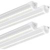imageEnsenior 10 Pack 8 FT Led Shop Lights 6000K Clear White 10000LM Super Bright 72W Equivalency 936W Commercial Bay Lighting UShaped Linkable Shop Lights Plug in for Garage Workshop FCC Certified5000K