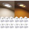 imageEnsenior 12 Pack 4 inch Gimbal Led Recessed Light with Night Light 90 Adjustable Directional Eyeball Lighting Dimmable 2700K3000K3500K4000K5000K 700LM 9W85WFCC Certified
