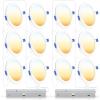 imageEnsenior 12 Pack 6 Inch LED Recessed Ceiling Light with Central Junction Box Kit Dimmable 2700K5000K 5CCT 1050LM 12W 120V UltraThin Canless Wafer Downlight  ETL ampamp FCC ampamp IC ampamp Damp Rated