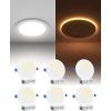 imageEnsenior 12 Pack 6 Inch LED Recessed Ceiling Light with Night Light Dimmable 2700K5000K 5CCT 1050LM 12W 120V High Brightness Canless Wafer Downlight  FCC6 Inch