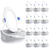imageEnsenior 12 Pack 6 Inch LED Recessed Light Dimmable 5000K Daylight 1200LM High Brightness 12W 120V Damp Rated ERL12XETL UltraThin Canless Wafer Light  ETL ampamp FCC ampamp IC2700k  Soft White
