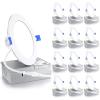 imageEnsenior 12 Pack 6 Inch LED Recessed Light Dimmable 5000K Daylight 1200LM High Brightness 12W 120V Damp Rated ERL12XETL UltraThin Canless Wafer Light  ETL ampamp FCC ampamp IC3000k  Warm White