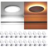 imageEnsenior 20 Pack 6 Inch LED Recessed Ceiling Light with Night Light Dimmable 2700K5000K 5CCT 1050LM 12W 120V High Brightness Canless Wafer Downlight  FCC6 Inch