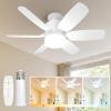 imageEnsenior 205 Inch Socket Fan Light with Remote Dimmable Light Socket Ceiling Fan 3000K6000K 6 Speeds 1800LM Screw in Ceiling Fan with Light Bulb for Bedroom Kitchen Living Room1 Pack