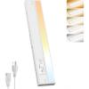 imageEnsenior 24 Inch LED Under Cabinet Lighting Hardwired or Plugin Installation 5CCT Color Selectable  2700K3000K3500K4000K5000K Dimmable Under Counter Lights for Kitchen FCC 120V 14W 930LM12 Inch
