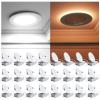 imageEnsenior 24 Pack 6 Inch LED Recessed Ceiling Light with Night Light Dimmable 2700K5000K 5CCT 1050LM 12W 120V High Brightness Canless Wafer Downlight  FCC4 Inch