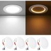 imageEnsenior 4 Inch 5CCT LED Can Lights with Night Light 4 Pack Retrofit Led Recessed Lighting Baffle Trim Dimmable 9W110W 1000LM4 Inch