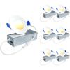 imageEnsenior 6 Pack 4 Inch LED Recessed Light Dimmable 3000K Warm White 750LM High Brightness 9W 120V Damp Rated UltraThin Canless Wafer Ceiling Light  ETL ampamp FCC ampamp IC5000k4000k3500k3000k2700k  5cct White