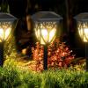 imageEnsenior 6Pack Solar Lights Outdoor 3000K LED Solar Garden Lights for Pathway Yard Patio Walkway Planter Waterproof EnergyEfficient Landscape LightingBlack
