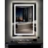 imageEnsenior LED Bathroom Mirror 30quotx 36quot with Front and Backlight Stepless Dimmable Wall Mirrors with AntiFog ShatterProof Memory 3 Colors Modern LED Vanity MirrorFCC32L x 24W