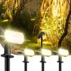 imageEnsenior Solar Spotlights Outdoor Brightness Adjustable 3000K LED Solar Garden Lights 56 LEDs Solar Powered Landscape Lights Auto ONOff Waterproof for YardGardenPathway  6 PackWarm White